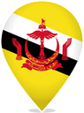 Brunei Teardrop Pin