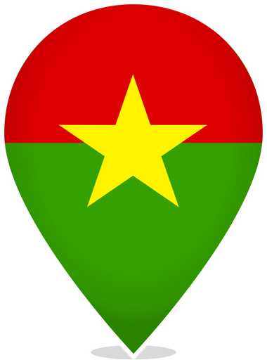 Burkina Faso Teardrop Pin