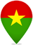 Burkina Faso Teardrop Pin