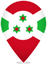 Burundi Teardrop Pin