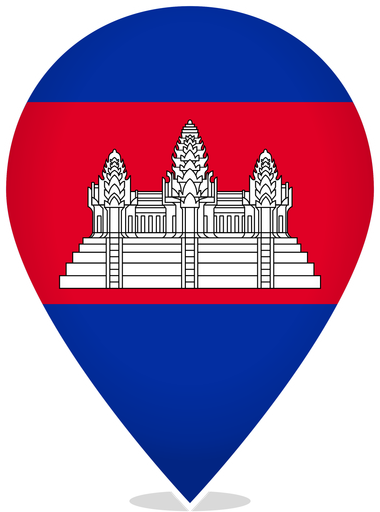 Cambodia Teardrop Pin