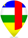 Central African Republic Teardrop Pin