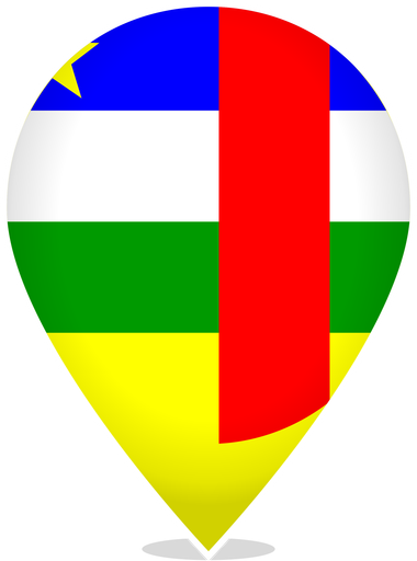Central African Republic Teardrop Pin