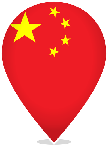 China Teardrop Pin