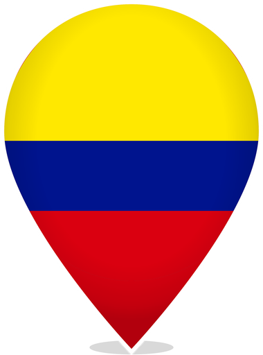 Colombia Teardrop Pin