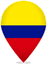 Colombia Teardrop Pin