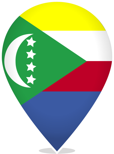 Comoros Teardrop Pin