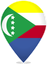 Comoros Teardrop Pin