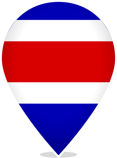 Costa Rica Teardrop Pin