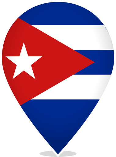 Cuba Teardrop Pin