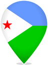 Djibouti Teardrop Pin
