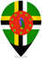 Dominica Teardrop Pin