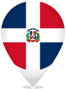 Dominican Republic Teardrop Pin