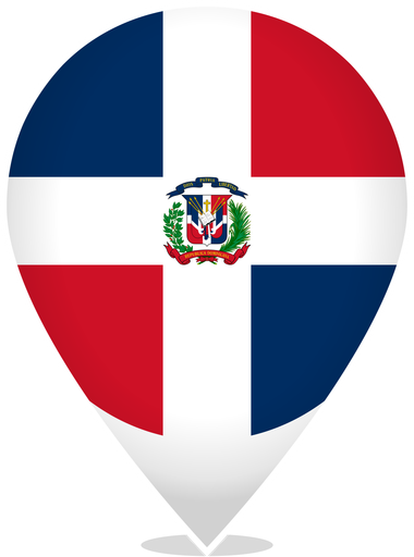 Dominican Republic Teardrop Pin