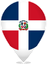 Dominican Republic Teardrop Pin