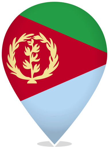 Eritrea Teardrop Pin