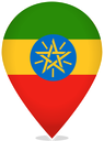 Ethiopia Teardrop Pin