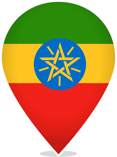 Ethiopia Teardrop Pin