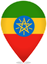 Ethiopia Teardrop Pin
