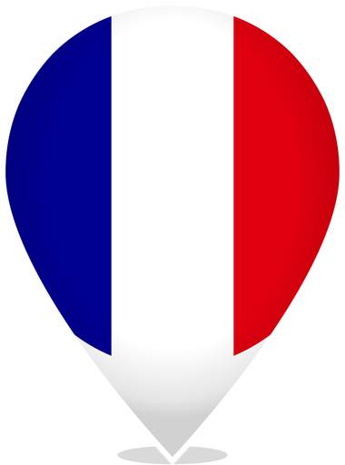 France Teardrop Pin