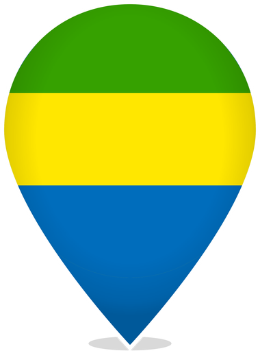 Gabon Teardrop Pin
