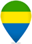 Gabon Teardrop Pin