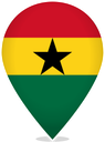 Ghana Teardrop Pin