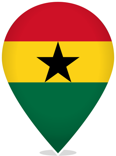 Ghana Teardrop Pin