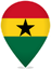 Ghana Teardrop Pin
