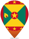 Grenada Teardrop Pin