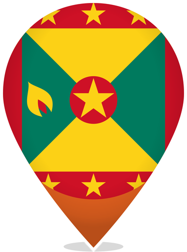 Grenada Teardrop Pin