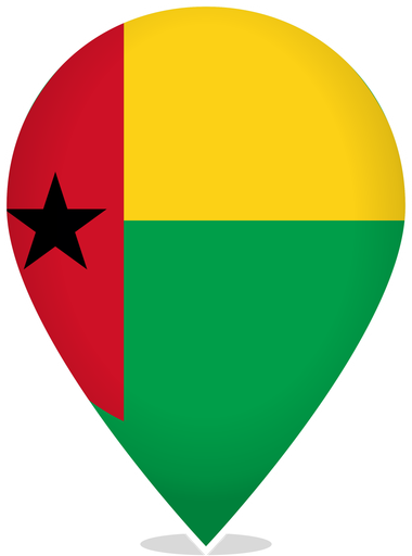 Guinea Bissau Teardrop Pin