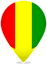 Guinea Teardrop Pin