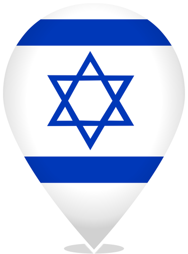 Israel Teardrop Pin