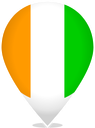 Ivory Coast Teardrop Pin