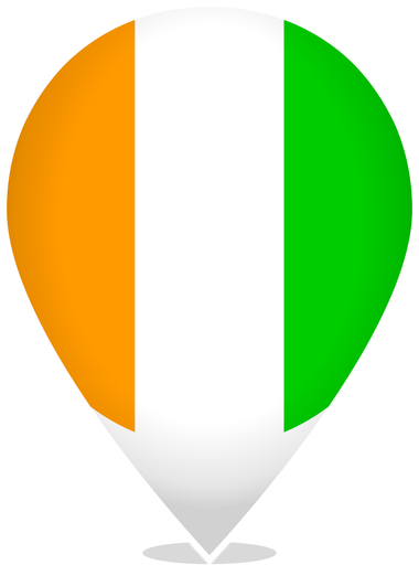 Ivory Coast Teardrop Pin