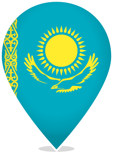 Kazakhstan Teardrop Pin