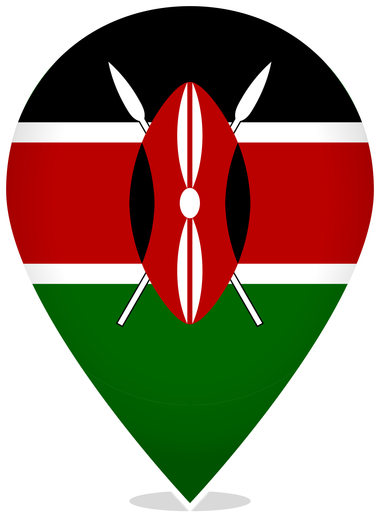 Kenya Teardrop Pin