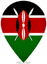 Kenya Teardrop Pin