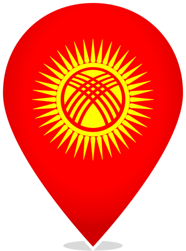 Kyrgyzstan Teardrop Pin