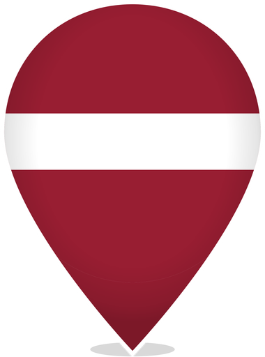 Latvia Teardrop Pin