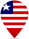 Liberia Teardrop Pin