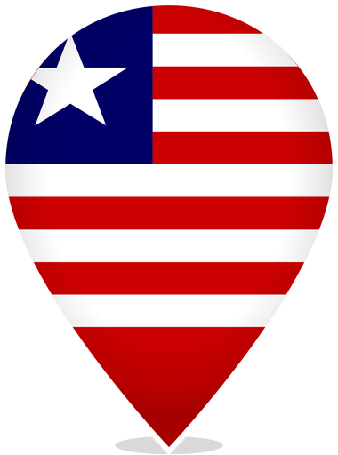 Liberia Teardrop Pin