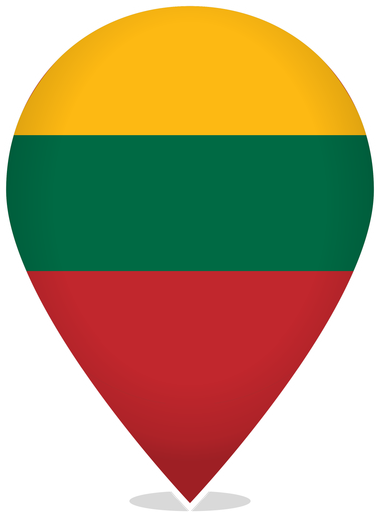 Lithuania Teardrop Pin