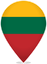 Lithuania Teardrop Pin