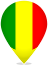 Mali Teardrop Pin