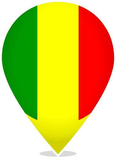 Mali Teardrop Pin