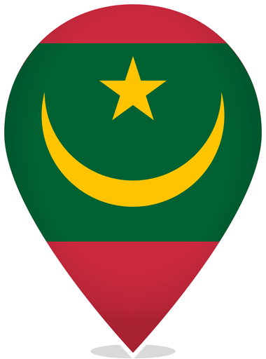 Mauritania Teardrop Pin