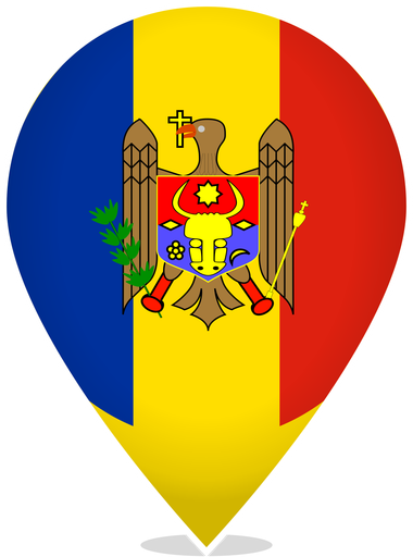 Moldova Teardrop Pin