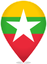 Myanmar Teardrop Pin